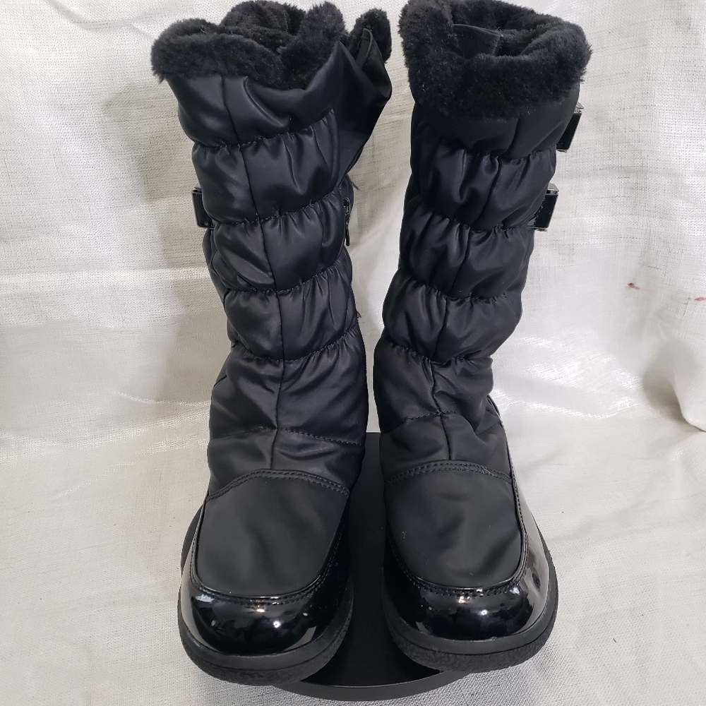 Weatherproof Women's Faux Fur Two Buckle Nylon Storm Snow Boots Size: 7 Black - Picture 4 of 9